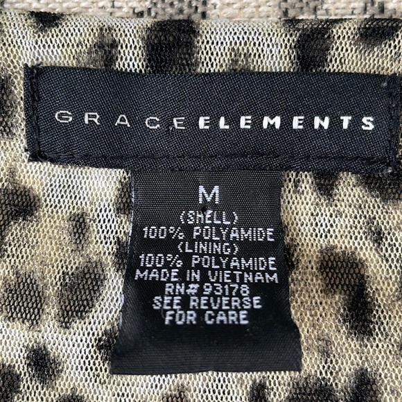 Leopard Print Sheer Blouse, Size M - Picture 6 of 6